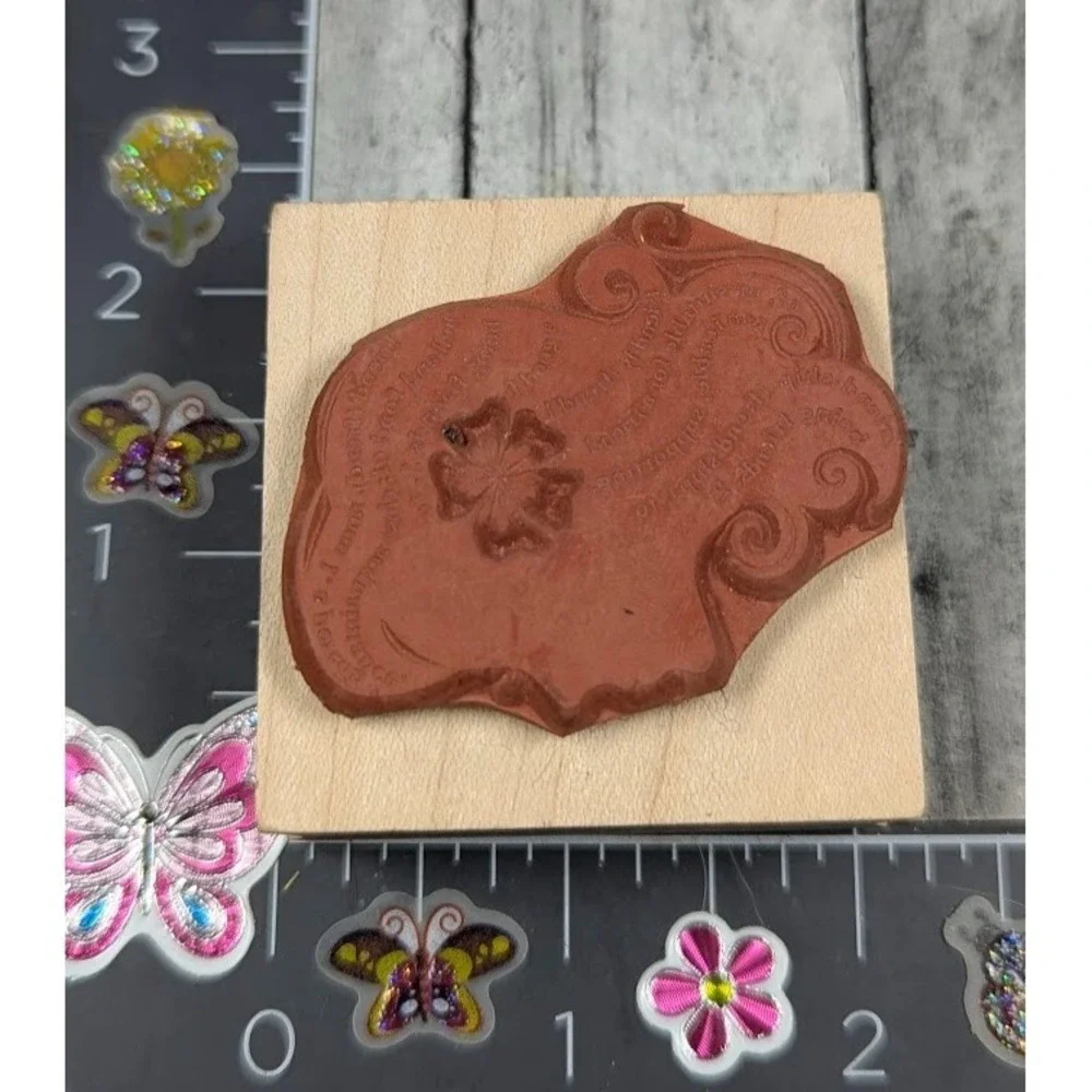 Hero Arts Flower Girl Silhouette E5559 Friends Rubber Stamp Wood #M70